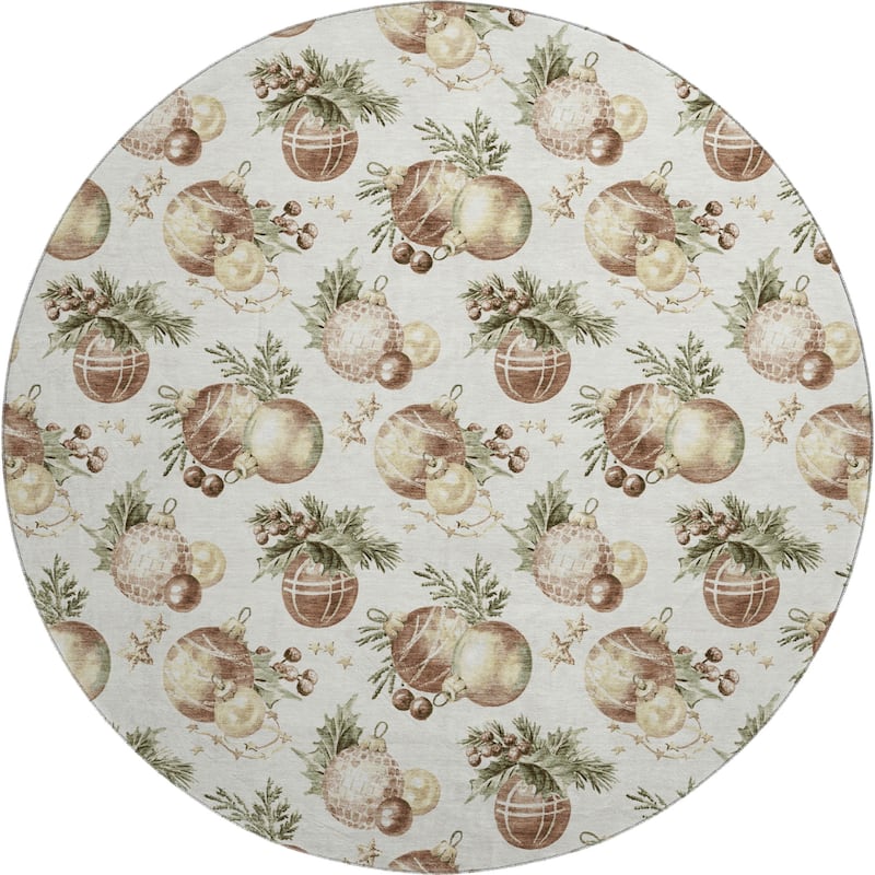 Premium Washable Super Soft Holiday Ornament Mayfield Rug