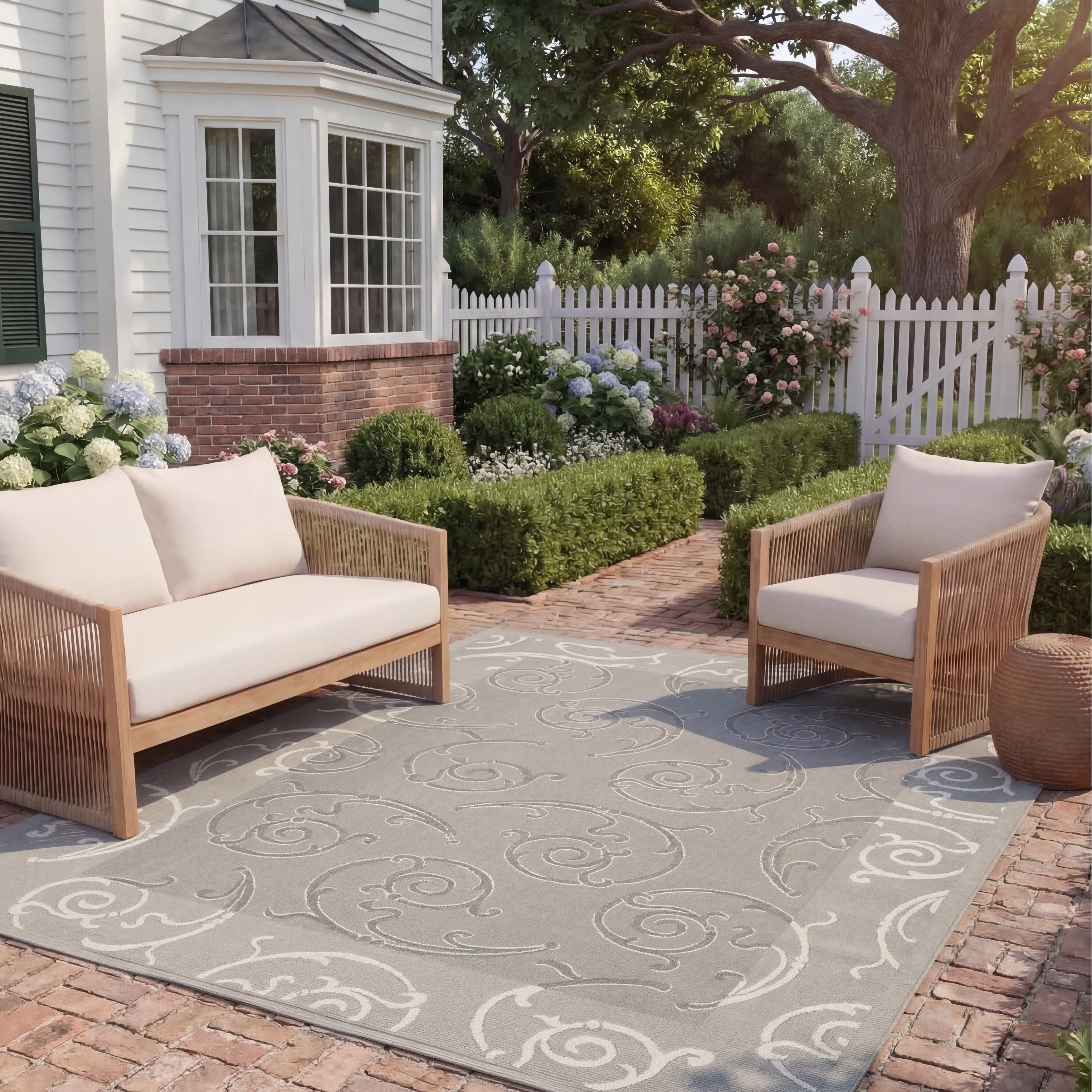SAFAVIEH Courtyard Orazia Indoor/ Outdoor Waterproof Patio Backyard Rug