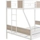 preview thumbnail 5 of 6, Twin Over FULL Metal Bunk Bed with Trundle 2-Side Ladder and Guardrail