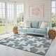 preview thumbnail 1 of 9, ROW Quinn Coastal Star Fish Blue/ Ivory Area Rug 5' 3" x 7' - Rectangle