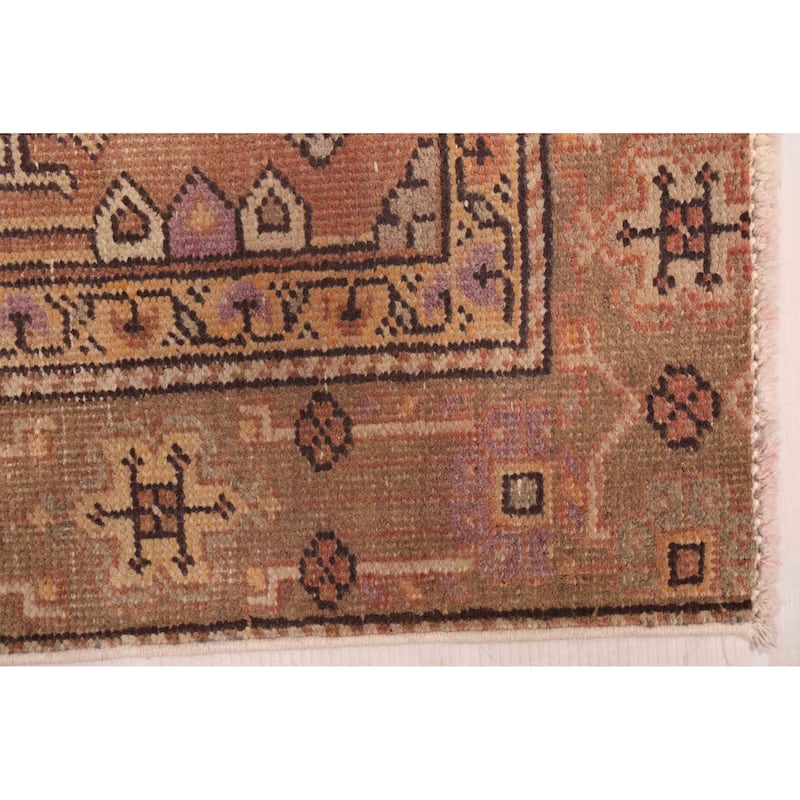 ECARPETGALLERY Hand-knotted Antalya Vintage Brown Wool Rug - 4'0 x 5'11