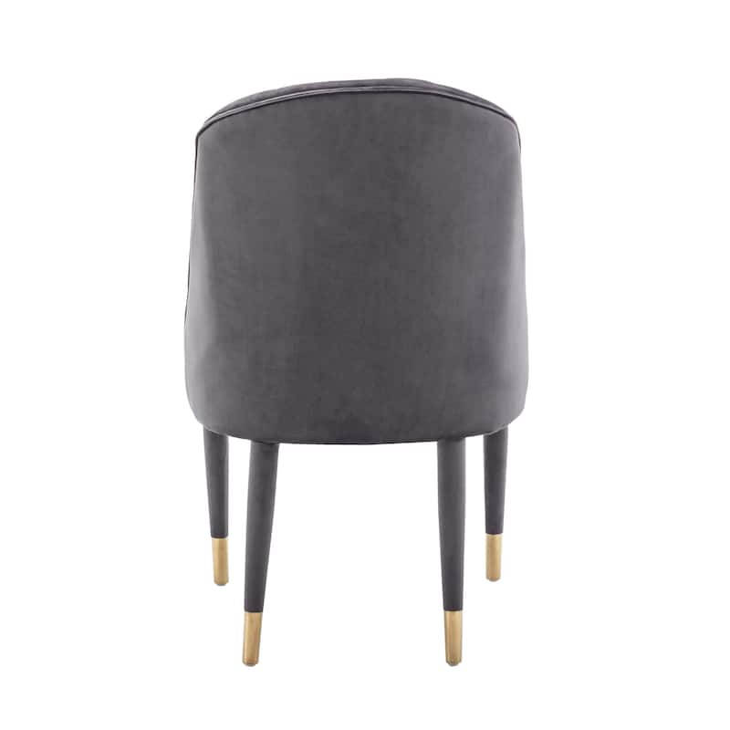 Porthos Home Wren Velvet Dining Chairs with Velvet Covered Rubberwood Legs, Set of 2
