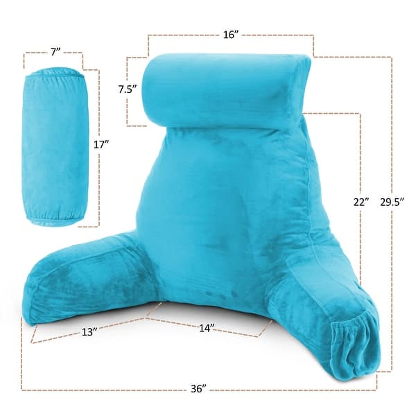 dimension image slide 1 of 62, Nestl Memory Foam Reading Pillow with Backrest, Arms and Pockets