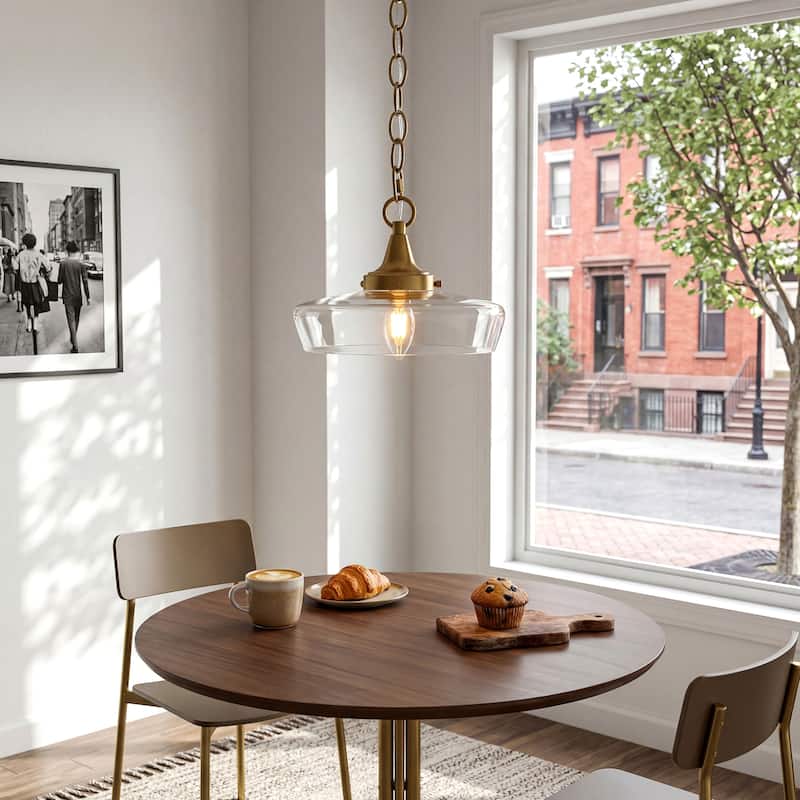 68.8-Inch Modern Glass Pendant Light with Adjustable Chain