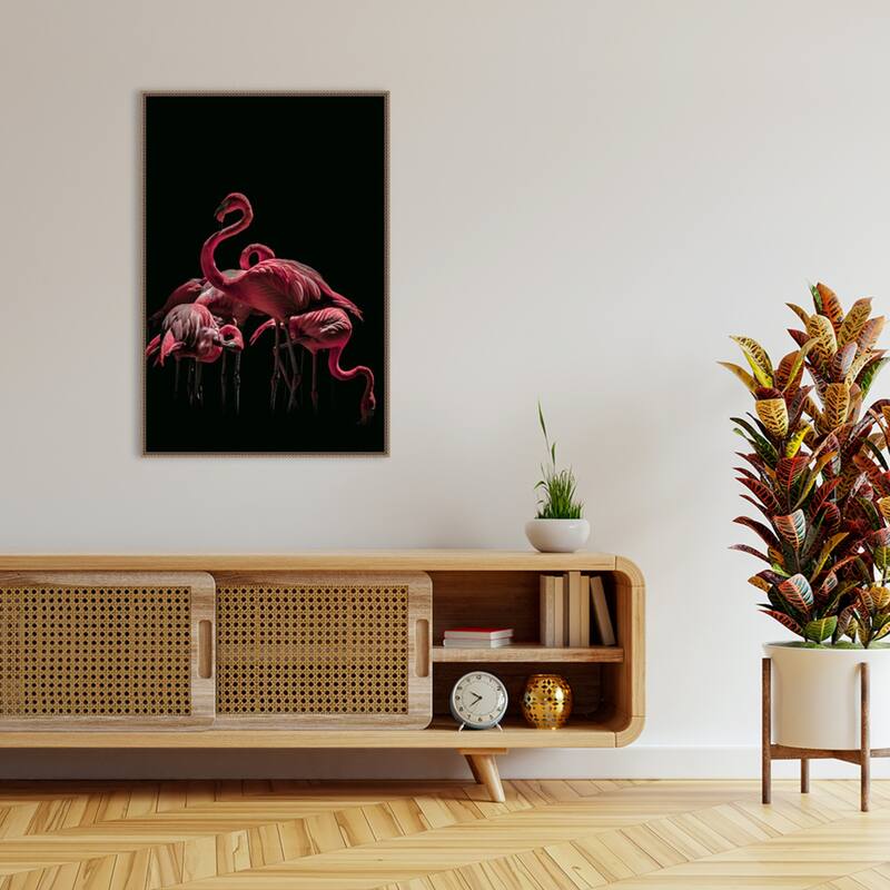 Bird 68 by Rachel Lee 3 Birdies Studio Framed Canvas Wall Art Print