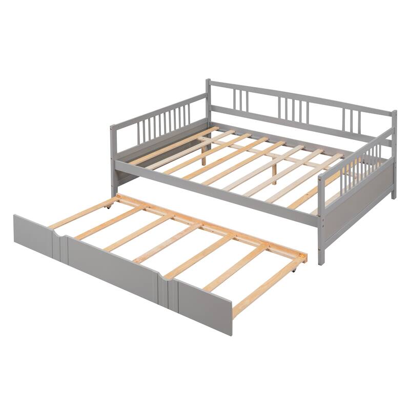 Pine Daybed with Trundle, Headboard & Footboard