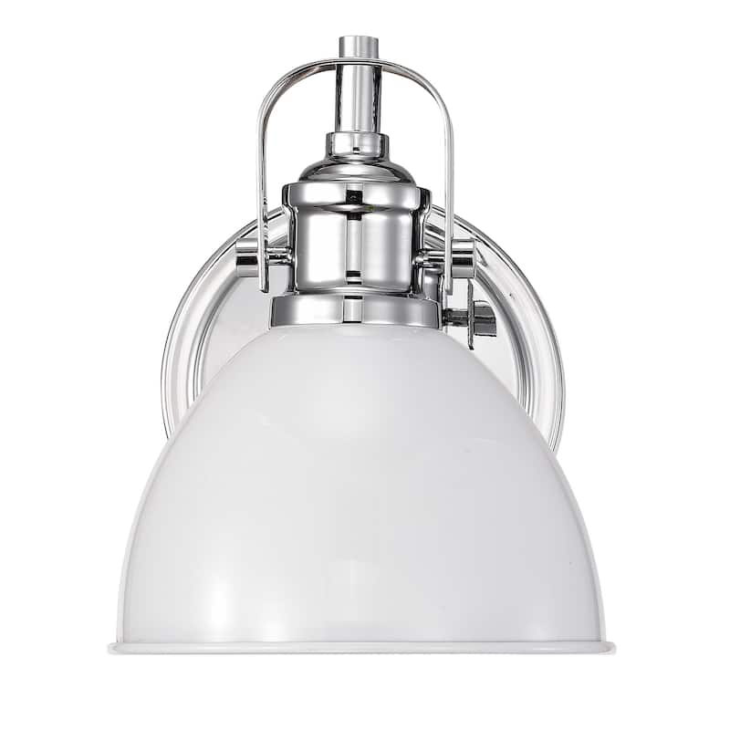1-Light Industrial Wall Light Bath Sconce with Shad - 7.5"x7.5"x6"