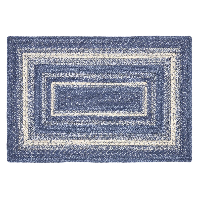 Great Falls Blue Jute Rug Rect w/ Pad 24x36 - 3'6"