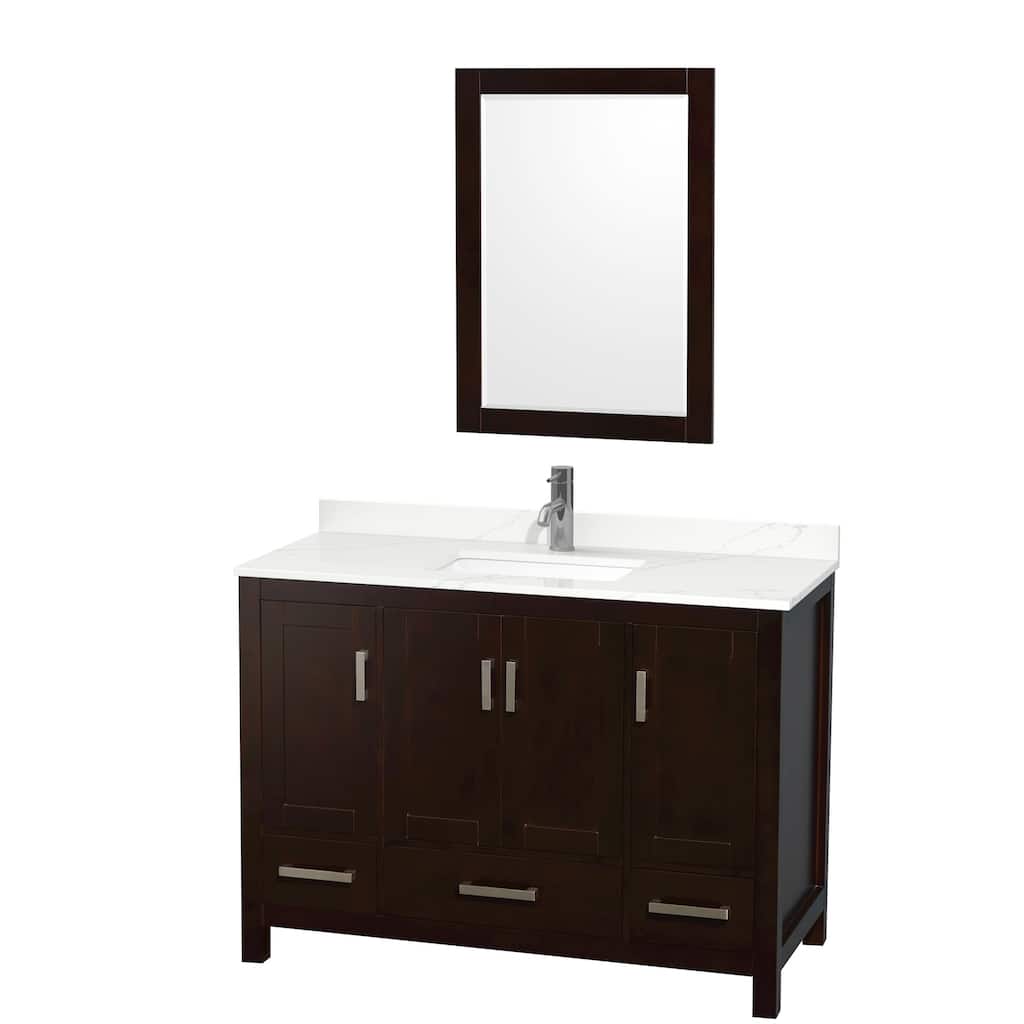 Wyndham Collection WCS141448S-QTZ-UNSM24 Sheffield 48" Free Standing