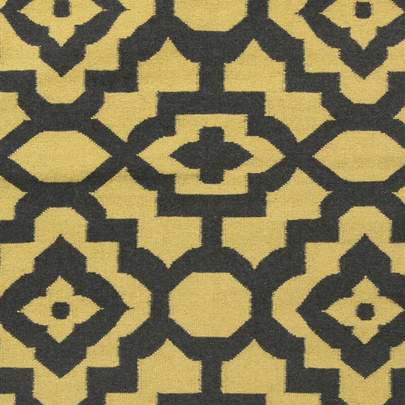 Hand-woven Darcy Geometric Flatweave Wool Area Rug