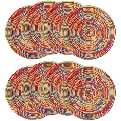 Okuna Outpost Round Braided Placemats (15 in, 8-Pack)
