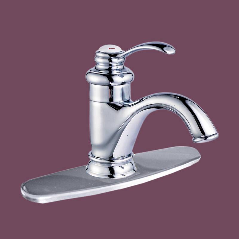 Chrome Single Hole Sink Faucet 6.5 Inch with 8 Inch Plate Renovators Supply