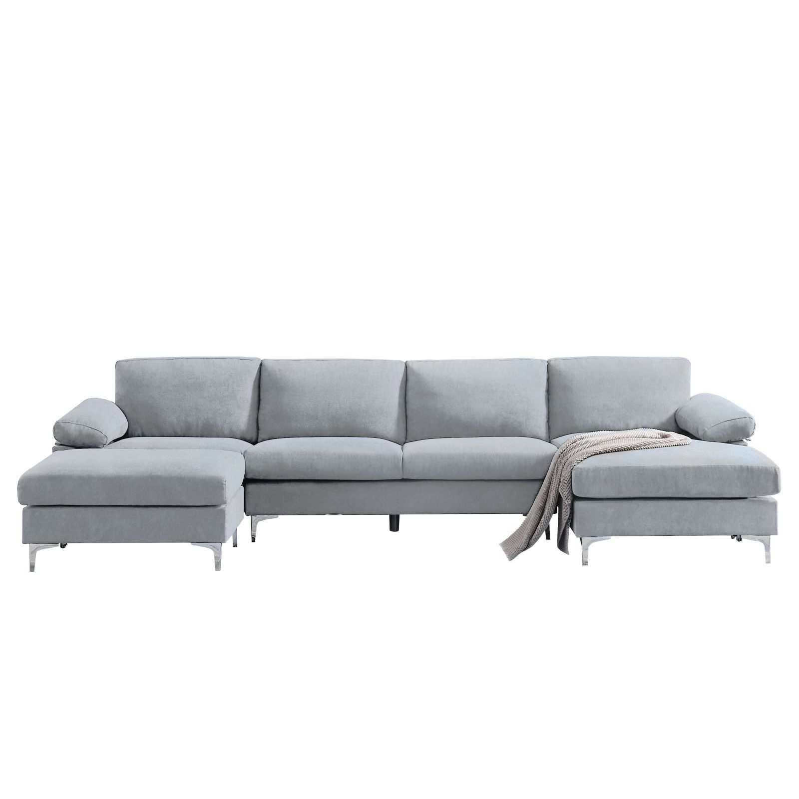 Amanda modern linen store large sectional sofa