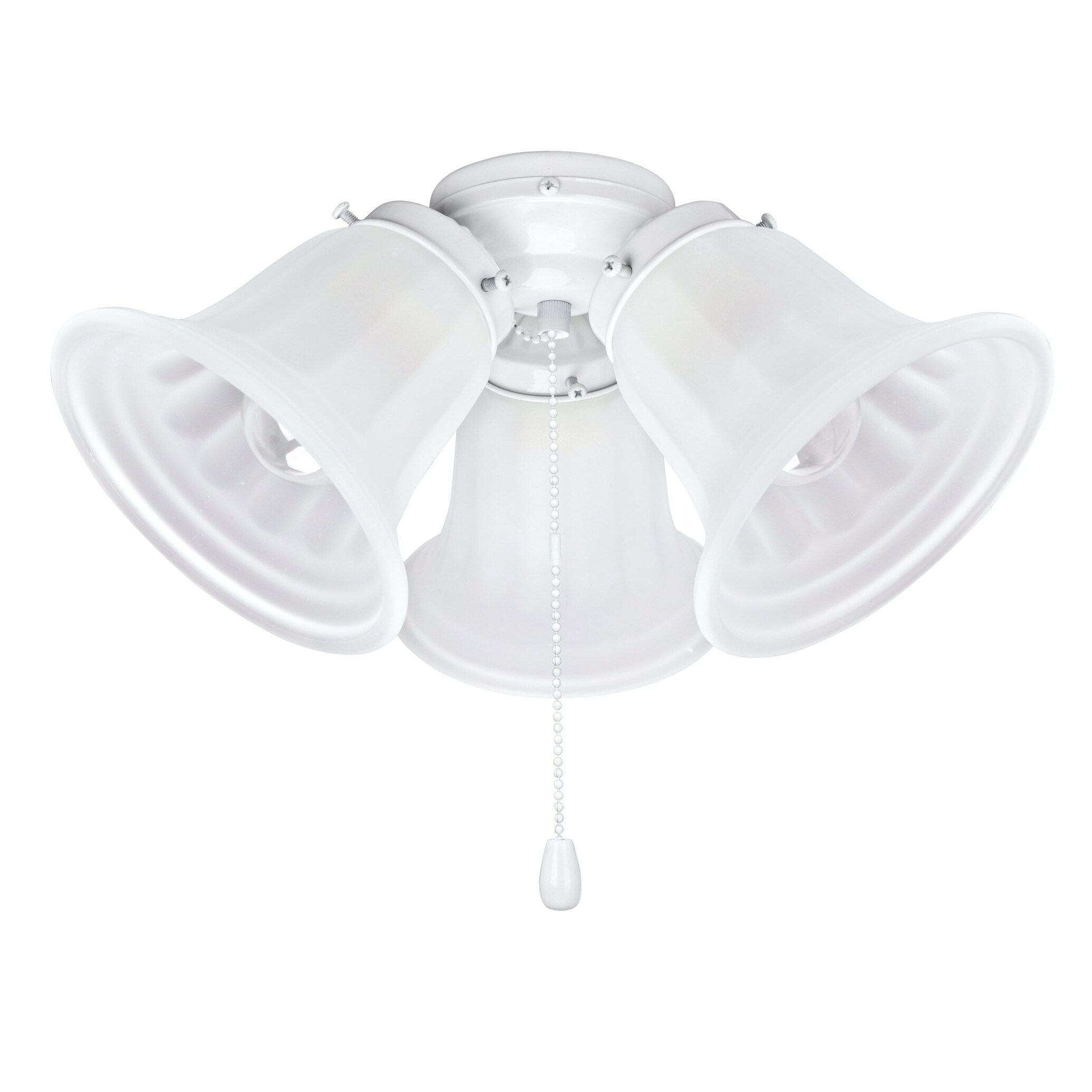 Aspen Creative Three-Light Ceiling Fan Fitter Light Kit with Pull Chain, 5  1/2