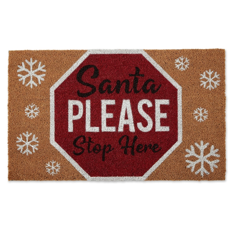 DII Christmas Holiday Doormat - Santa Please Stop