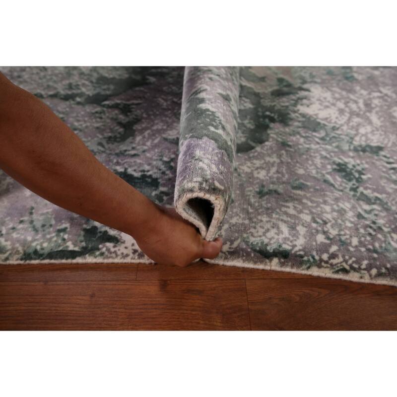 All-Over Abstract Modern Area Rug Handmade Wool Carpet - 6'0" x 9'0"