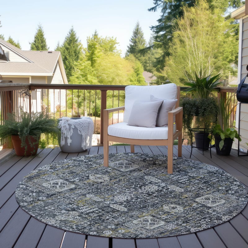Machine Washable Indoor/ Outdoor Chantille Vintage Traditional Rug