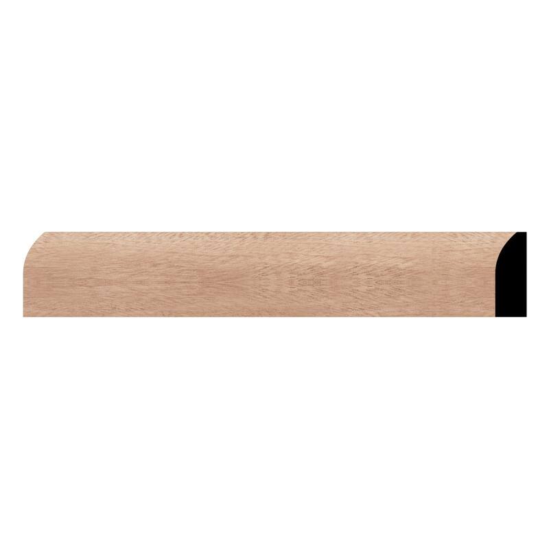 WM827: 3/8-in D x 1-1/4-in W x 96-in L Americraft Solid Hardwood Stain Grade Modern Stop Moulding - Sapele Mahogany