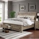 preview thumbnail 1 of 1, Furniture of America Nahkohe Rustic Grey Wood 2-drawer Sleigh Bed California King