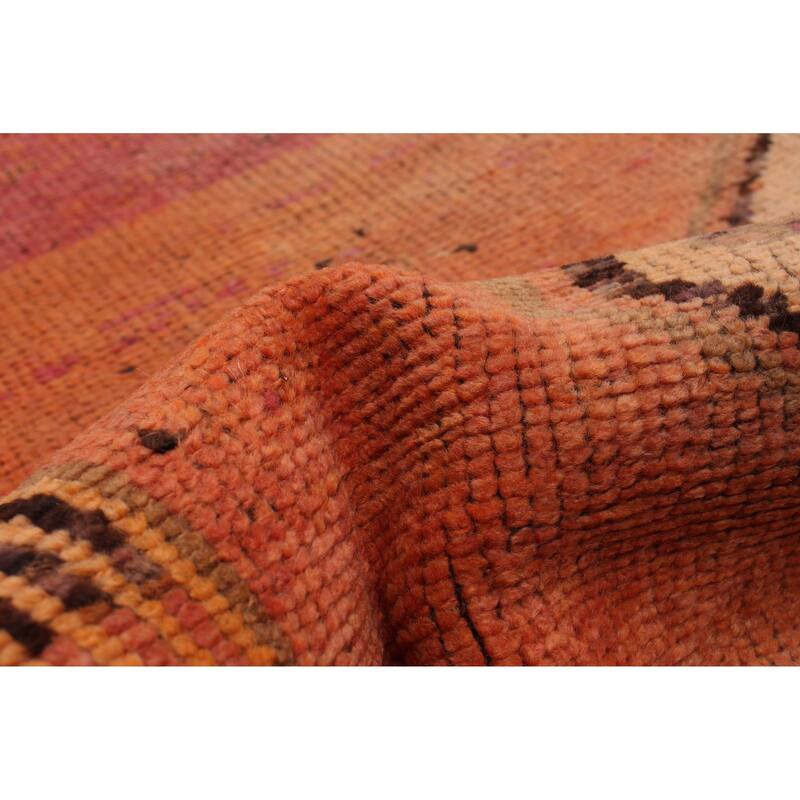 ECARPETGALLERY Hand-knotted Melis Vintage Copper Wool Rug - 4'2 x 12'9