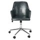 preview thumbnail 2 of 7, Carbon Loft Earl Dark Grey/ Chrome Swivel Office Chair - 21.5" x 22.8" x 35"