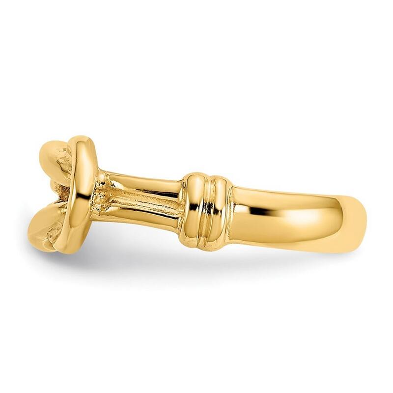 14 karat Gold Love-Knot AdjustableToe Ring - Orange