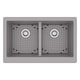 preview thumbnail 9 of 17, Karran Farmhouse Apron Front Quartz Double Bowl Kitchen Sink Kit