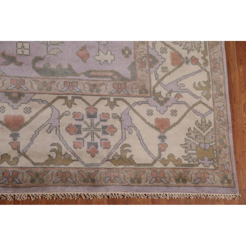 Large Oushak Oriental Rug Handmade Wool Carpet - 9'11"x 14'0"