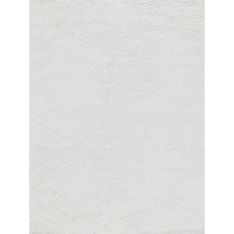 EXQUISITE RUGS Crescendo Hand-loomed Bamboo Silk Ivory Area Rug.