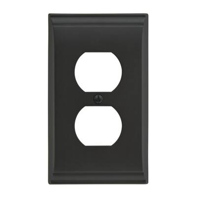 Candler 1 Receptacle Black Bronze Wall Plate - 1 Receptacle