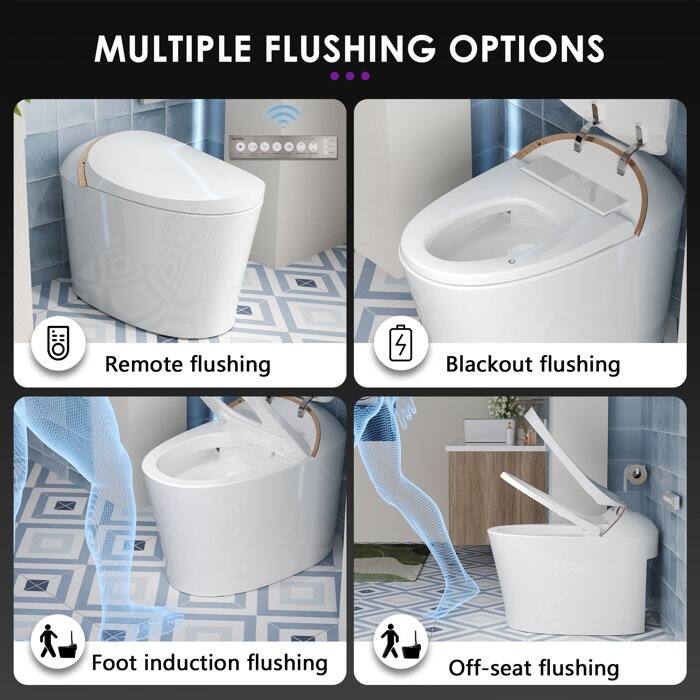 DV-1S0160 Smart Toilet with Advance Bidet, Foot Kick/Off-seat/Blackout/Remote Flush