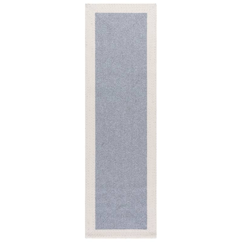 SAFAVIEH Handmade Braided Inese Washable Indoor/Outdoor Rug - Weather Resistant & Easy Cleaning - Grey/Ivory - 2'3" x 8' Runner