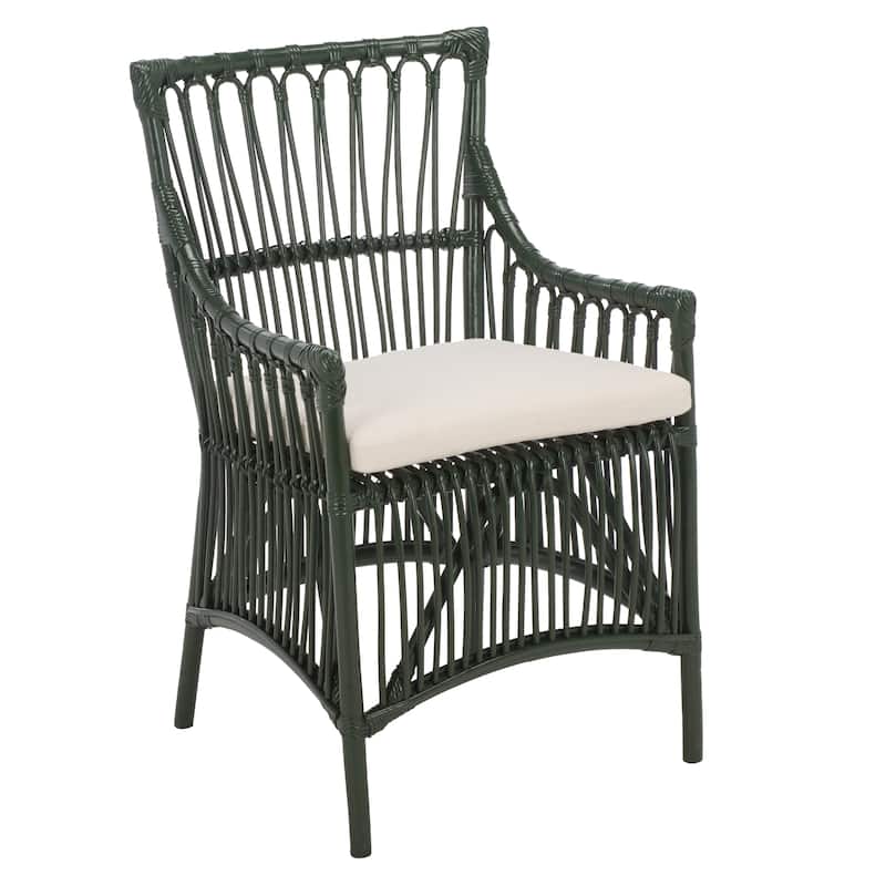 SAFAVIEH Zorianna Solid Wood Dining Chair with Cushion (Fully Assembled) - 22"W x 22"D x 36"H