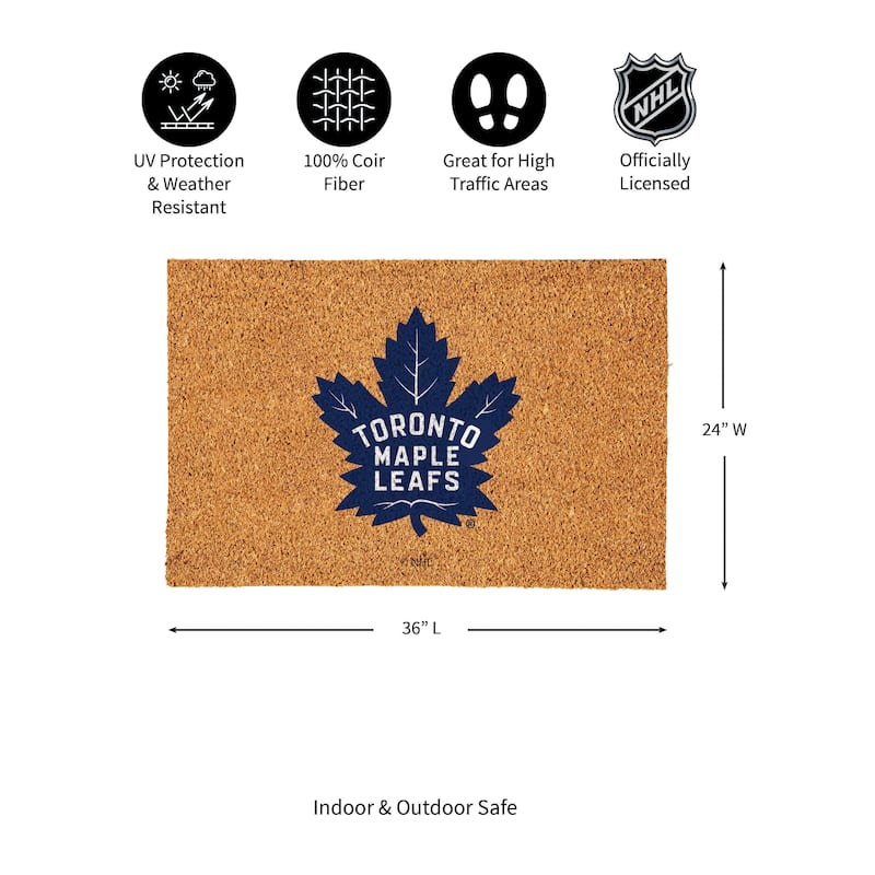 Toronto Maple Leafs Full Color Indoor/Outdoor Coir Mat