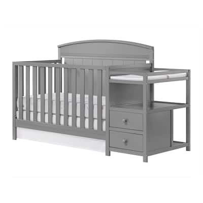 Oxford Baby Pearson Crib and Changer Combo - Dove Gray