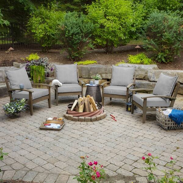 Shop Black Friday Deals On Arden Selections Paloma Woven Outdoor 24 In Conversation Set Cushion 24 L X 24 W X 5 75 H Overstock 29628529