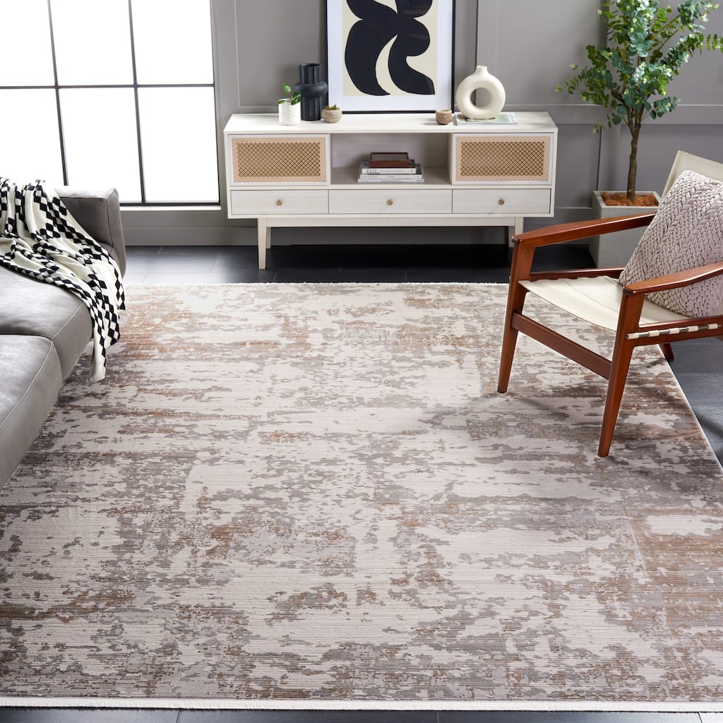 SAFAVIEH Diamond Natsuo Modern Abstract Fringe Rug