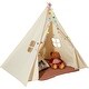 preview thumbnail 3 of 9, Kids Play Tent with Mat and Lamp Indoor Outdoor Tent for Toddlers - 46.5 x 46.5 x 56.3 in