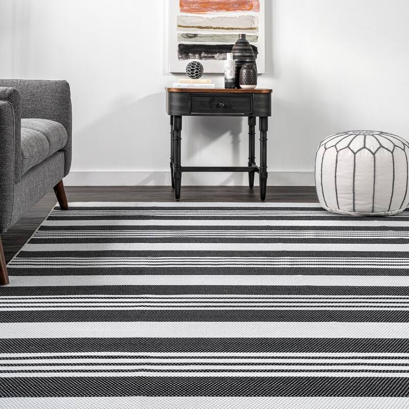 Nuloom Lena SpinClean Machine Washable Striped Area Rug