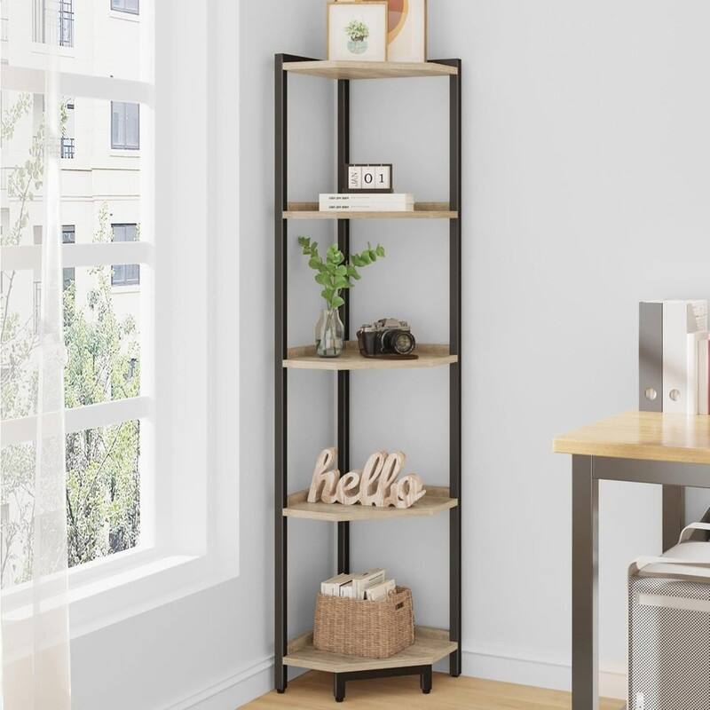 Corner Shelf Stand - Greige