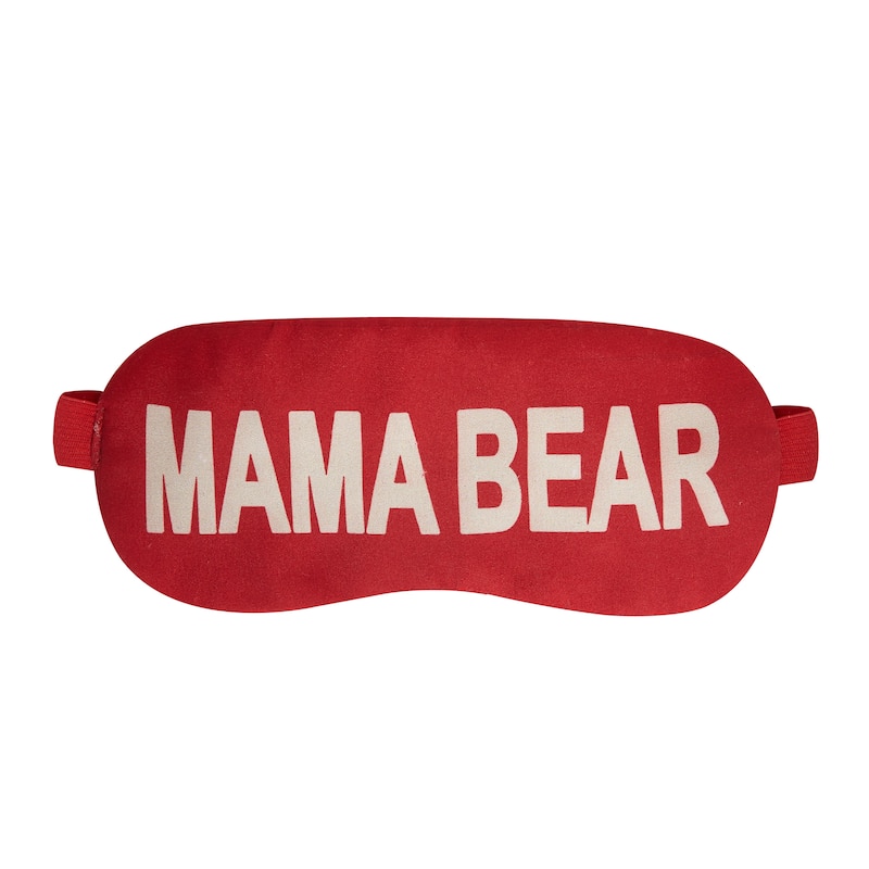 Dearfoams 4pc Mama Bear Comforter with Throw and 2 Eye Masks Set