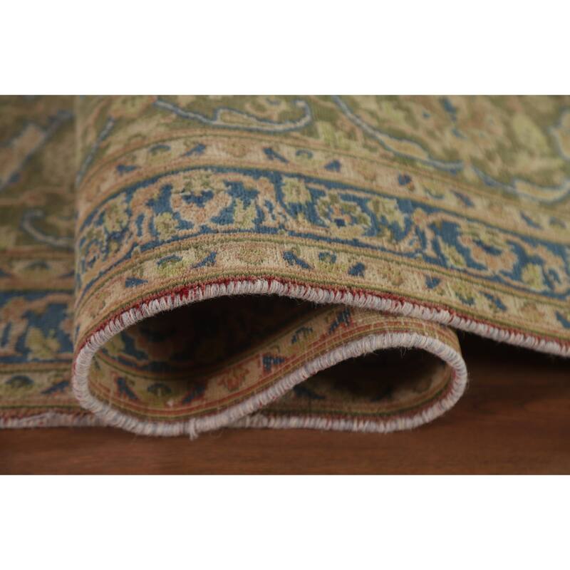 Hand Knotted Oriental 100% Wool Carpet Traditional Floral Pink Kashmar Area Rug - 12' 6'' X 9' 9''