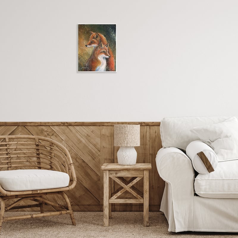 Stupell Fox Pair Portrait Wall Plaque Art Design By Jody Bergsma