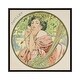 preview thumbnail 4 of 13, iCanvas "July, 1899 " by Alphonse Mucha Framed Charcoal - 12x12