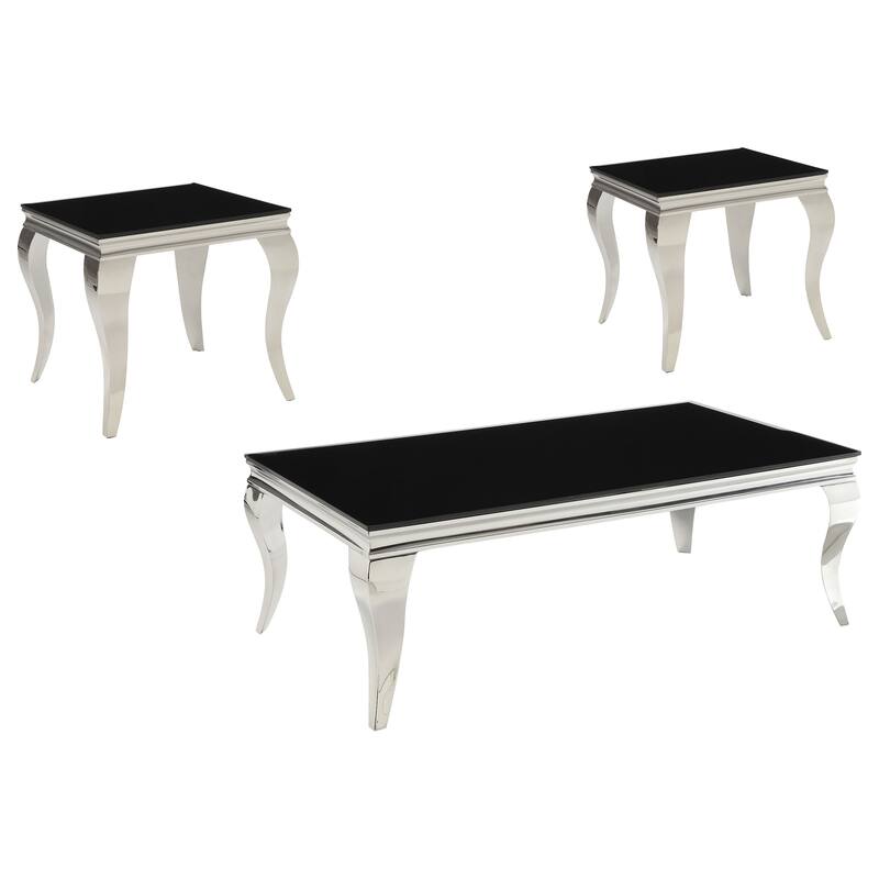 Carone Glass Top Coffee And End Table Set