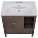 preview thumbnail 23 of 28, 30 in. W x 18. in D. x 32 in. H Bath Vanity with White Ceramic Top