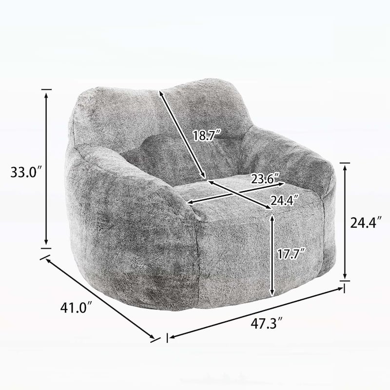 Modern Bean Bag Chair with Armrests,for Ultimate Relaxation in Living Room and Bedroom