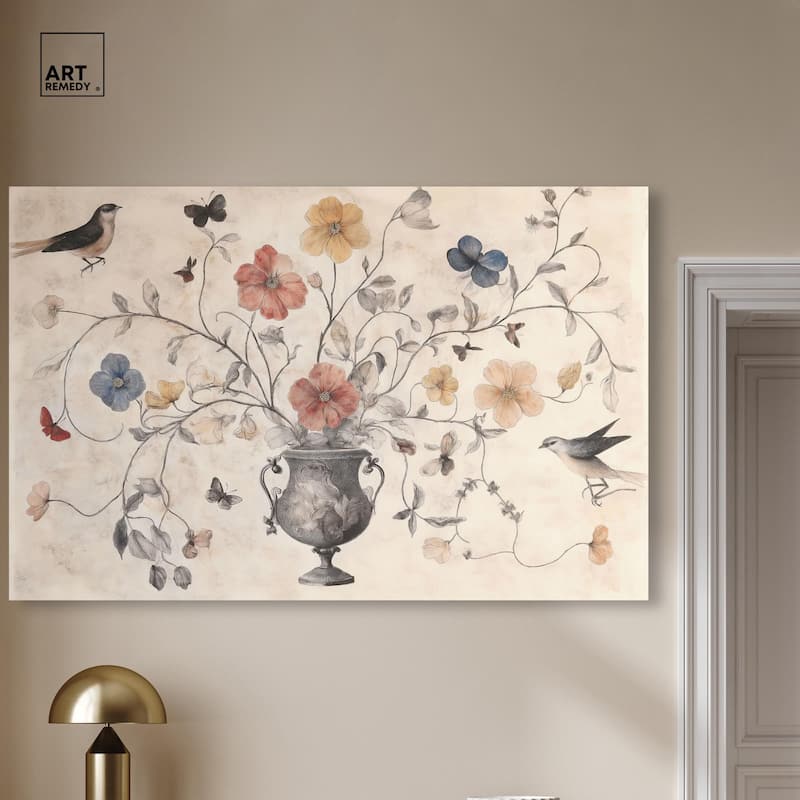 Antique Bouquet Canvas by Art Remedy, Gallery Wrapped