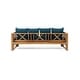 preview thumbnail 30 of 34, Long Beach Outdoor Extendable Acacia Wood Daybed Sofa by Christopher Knight Home