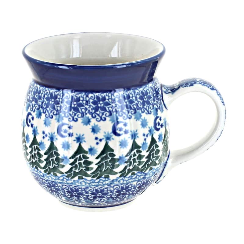 Blue Rose Polish Pottery Ceramika Artystyczna Bubble Mug